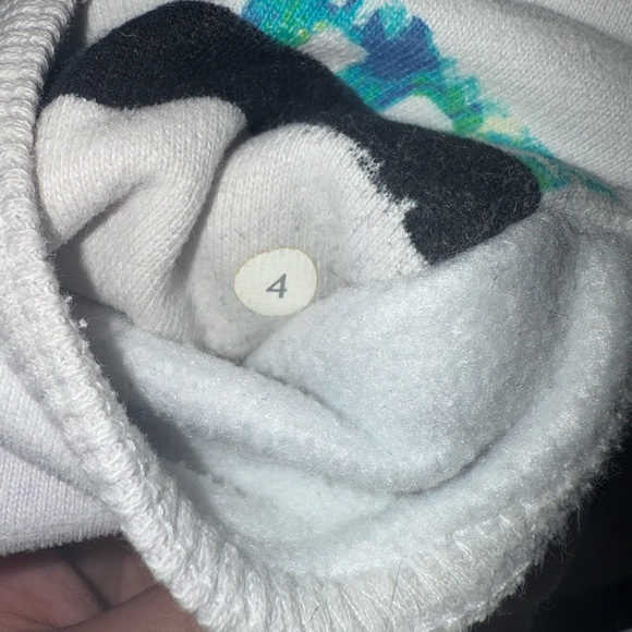 Lululemon Scuba Hoodie Size 4 Classic Lulu Rare White Paint Splash Stripe Print - Picture 11 of 12